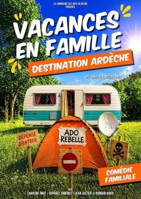 500 affiche vacances en famille destination ardeche